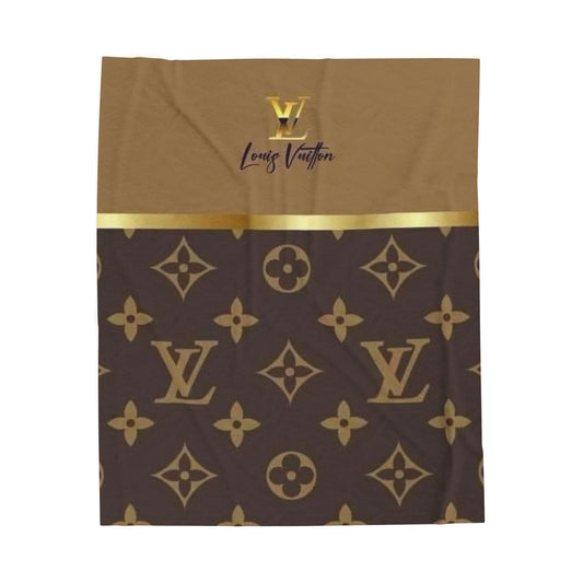 Golden Luxury Velveteen Plush Blanket - Stylish & Cozy Home Decor