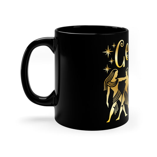 Gemini 11oz Black Mug