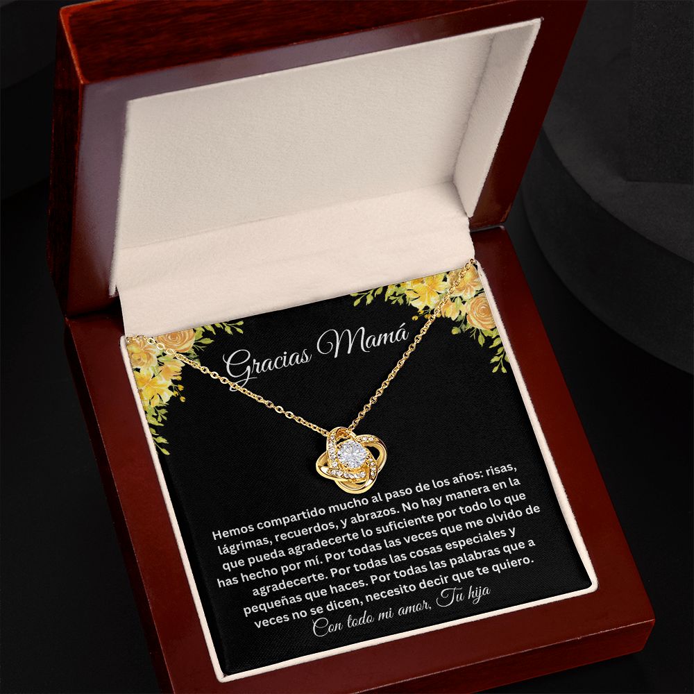 Gracias Mamá Love Knot Necklace