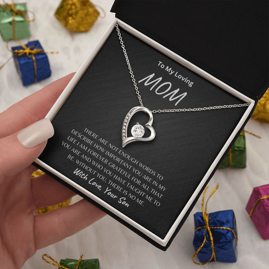 To My Loving Mom Forever Love Necklace