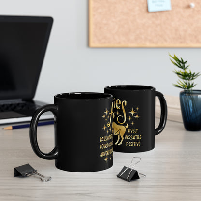 Aries 11oz Black Mug