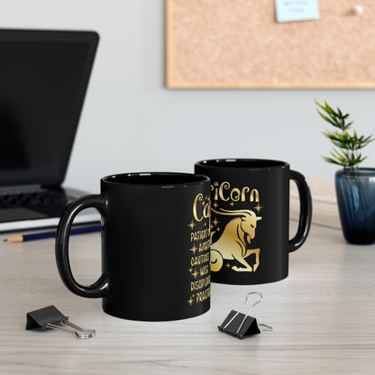Capricorn 11oz Black Mug