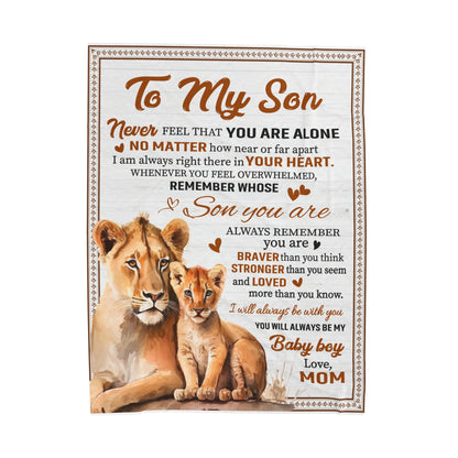 To My Son Plush Throw