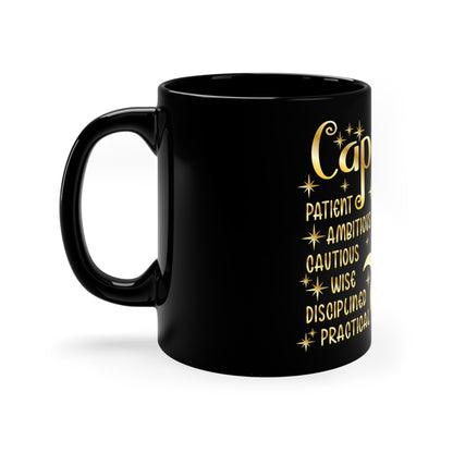 Capricorn 11oz Black Mug