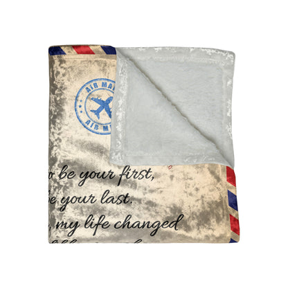 To My Wife Crushed Velvet Throw