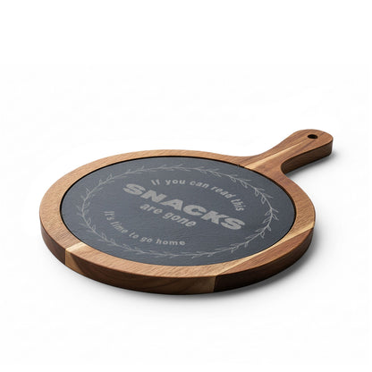 Engraved Charcuterie Board with Cheese Tools – "Sweet Dreams Are Made of Cheese" Slate Serving Set