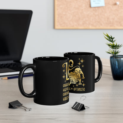 Leo 11oz Black Mug
