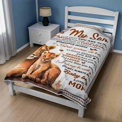 To My Son Plush Throw