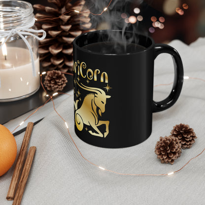 Capricorn 11oz Black Mug