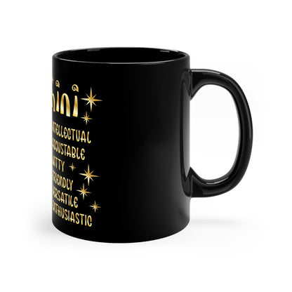 Gemini 11oz Black Mug
