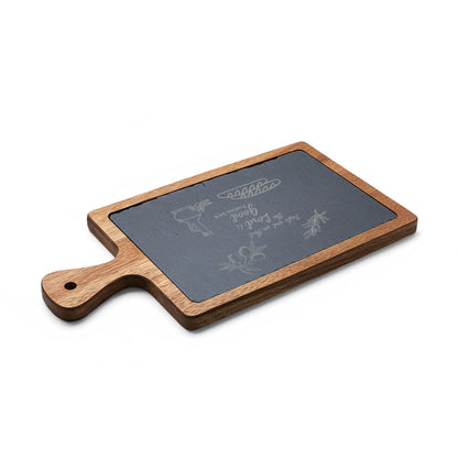 Engraved Charcuterie Board with Cheese Tools – "Sweet Dreams Are Made of Cheese" Slate Serving Set