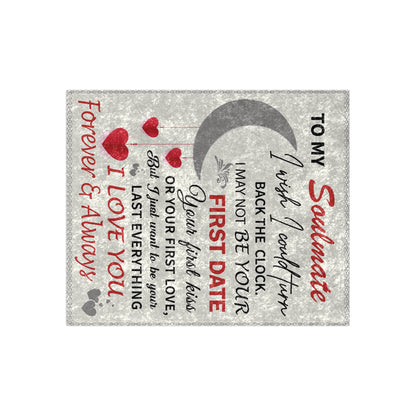 To my Soulmate Crushed Velvet Throw