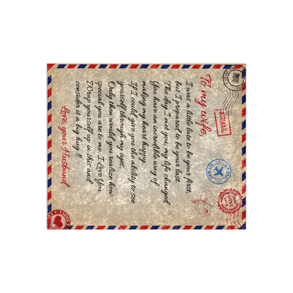 To My Wife Crushed Velvet Throw