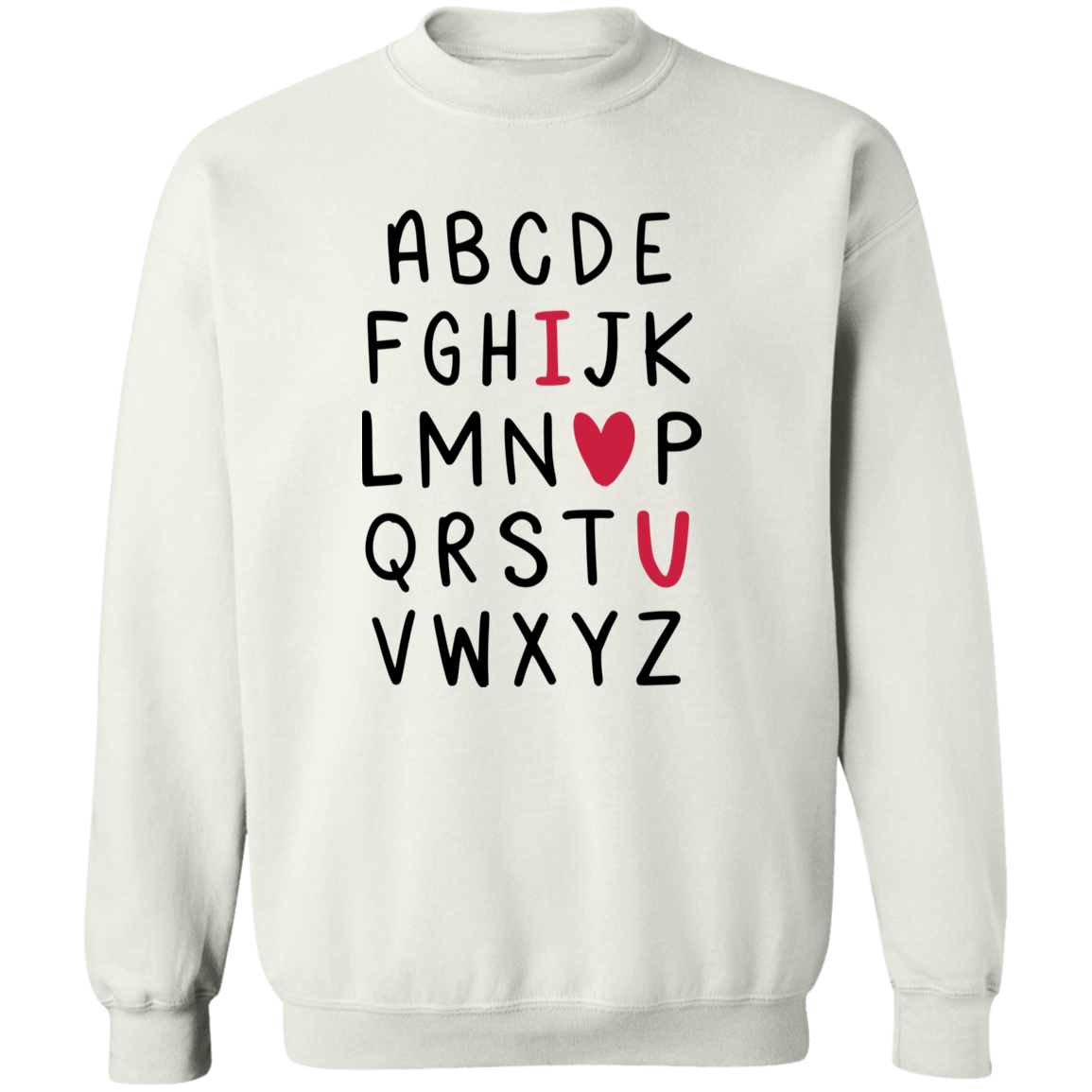 I love you cozy black letters sweater