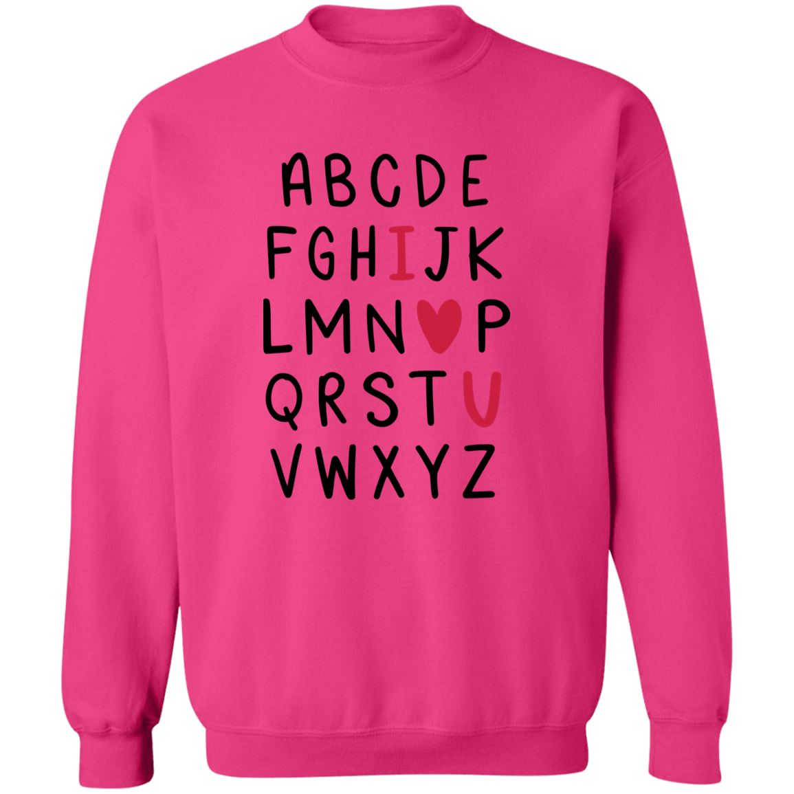 I love you cozy black letters sweater