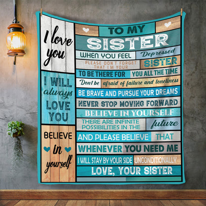 To My  Sister Fleece Throw