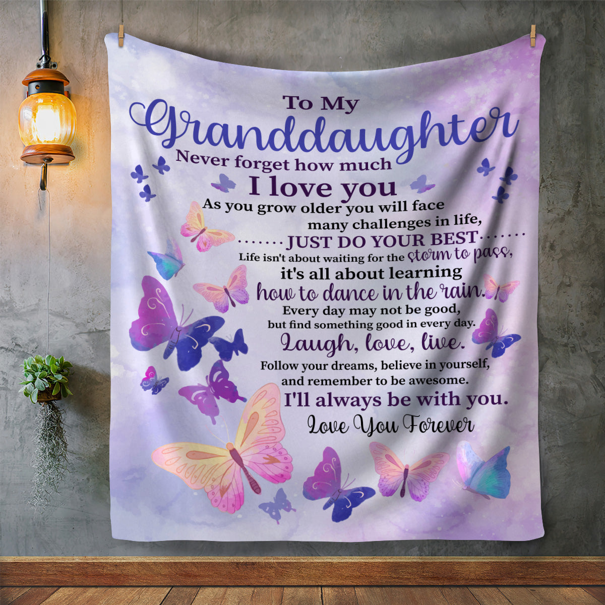 Granddaughter Plush Throw