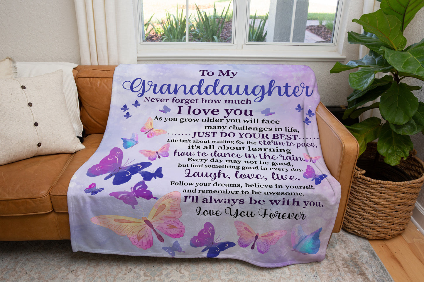 Granddaughter Plush Throw