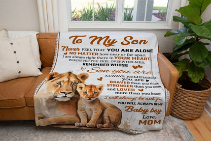 To My Son Plush Throw