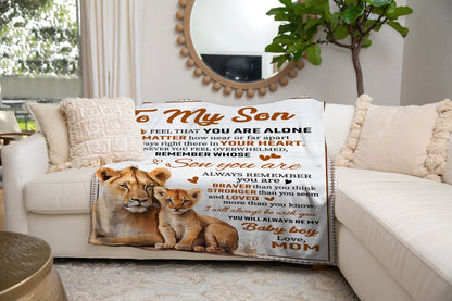 To My Son Plush Throw