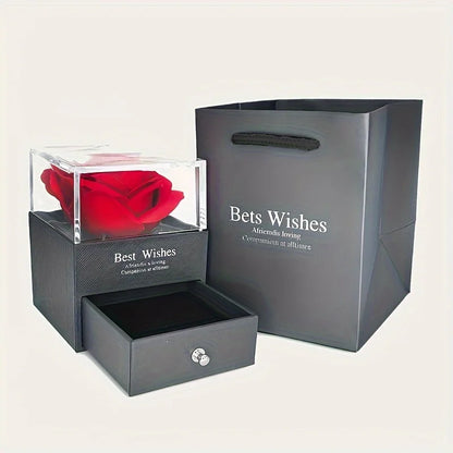 💖 Eternal Love: Heart Pendant & Rose Gift Set for Mom 🌹