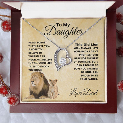 To My Daughter Forever Love Necklace