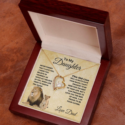To My Daughter Forever Love Necklace