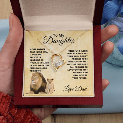 To My Daughter Forever Love Necklace