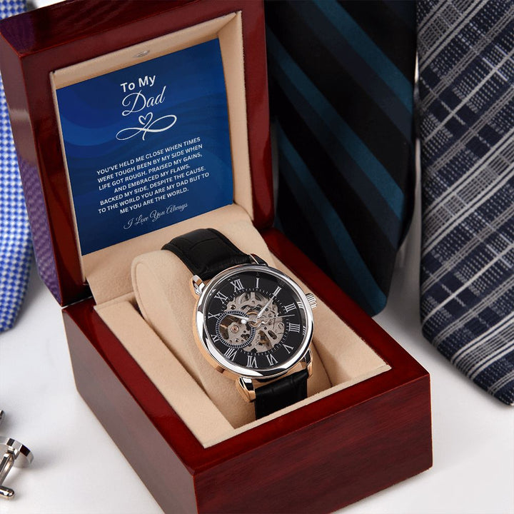 To My Dad Openwork Watch