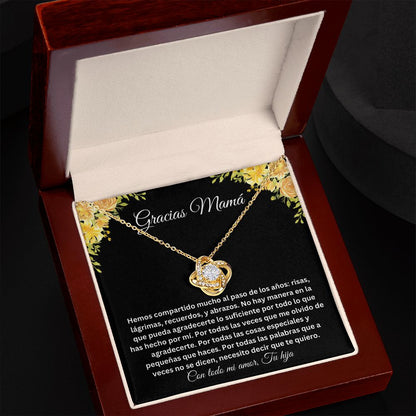 Gracias Mamá Love Knot Necklace