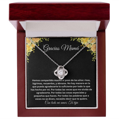 Gracias Mamá Love Knot Necklace