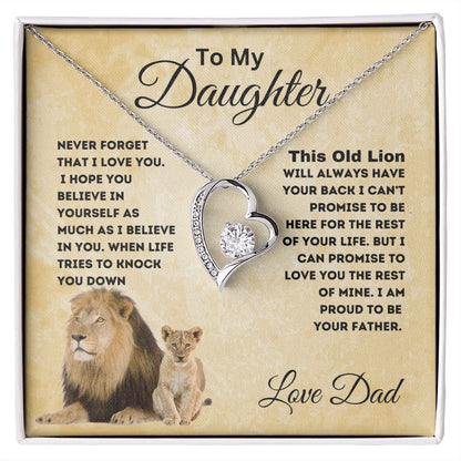 To My Daughter Forever Love Necklace