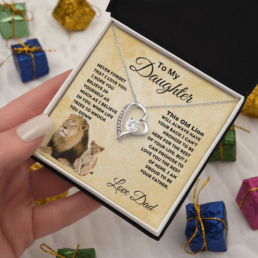 To My Daughter Forever Love Necklace