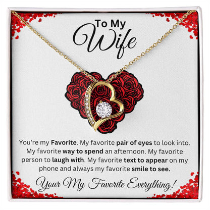 To My Wife Favorite Forever Love Necklace