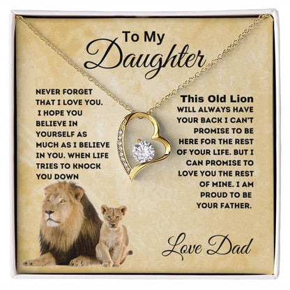 To My Daughter Forever Love Necklace