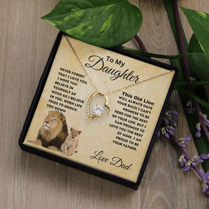 To My Daughter Forever Love Necklace