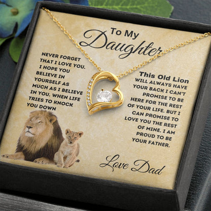 To My Daughter Forever Love Necklace