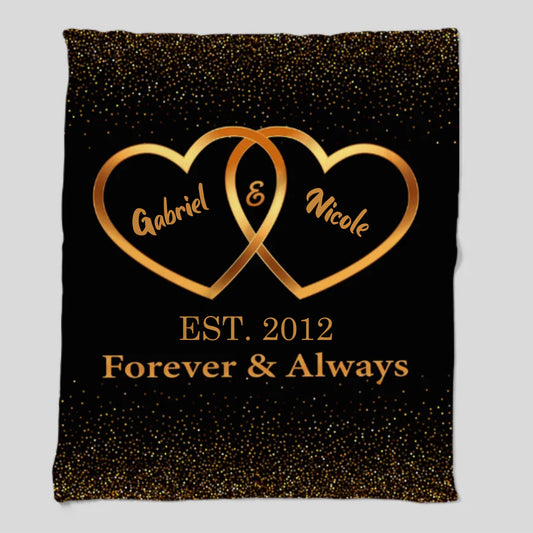FOREVER Hearts Cozy Plush Throw– 50×60