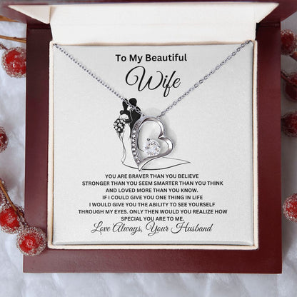 To My Beautiful Wife Forever Love Necklace