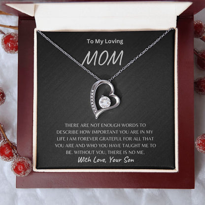 To My Loving Mom Forever Love Necklace