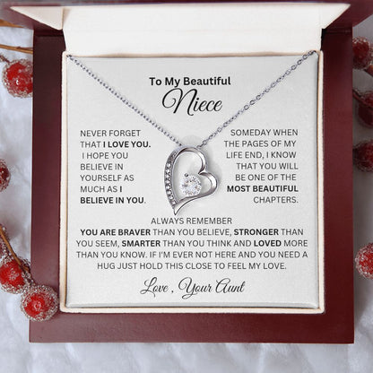 To My Beautiful Niece Forever Love Necklace