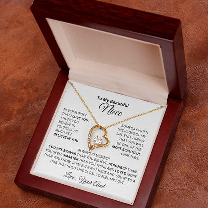 To My Beautiful Niece Forever Love Necklace