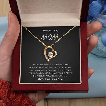 To My Loving Mom Forever Love Necklace