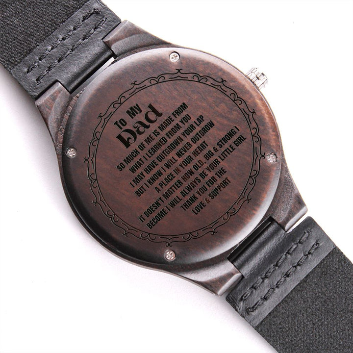 To My Dad  Engraved Wooden Watch
