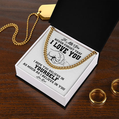 My Son | I believe in you - Cuban Link Chain