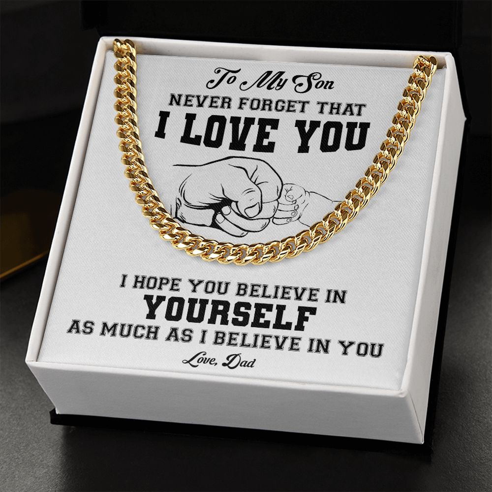 My Son | I believe in you - Cuban Link Chain
