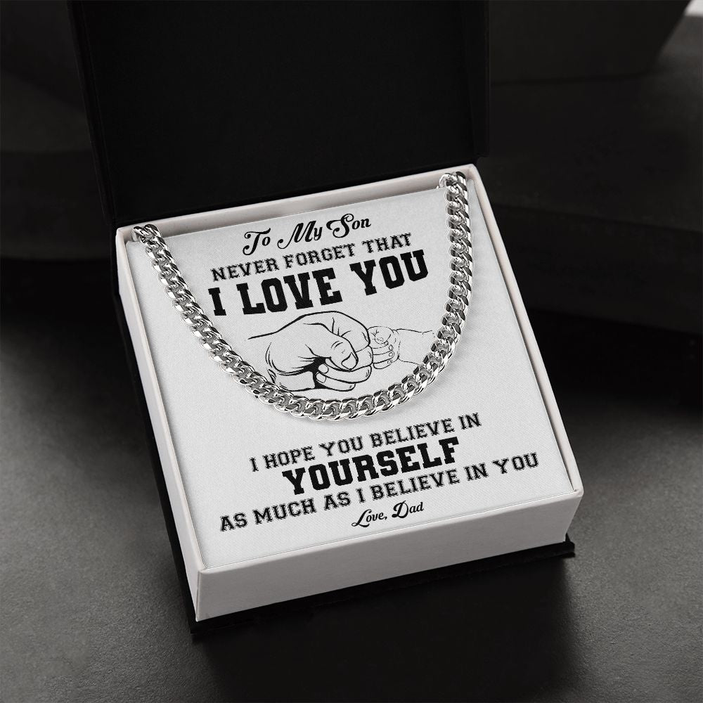 My Son | I believe in you - Cuban Link Chain
