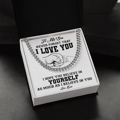 My Son | I believe in you - Cuban Link Chain