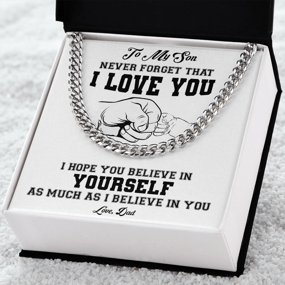 My Son | I believe in you - Cuban Link Chain