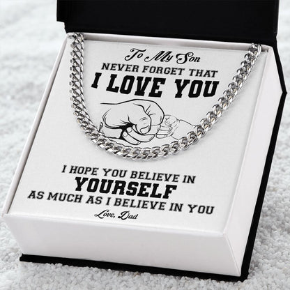 My Son | I believe in you - Cuban Link Chain